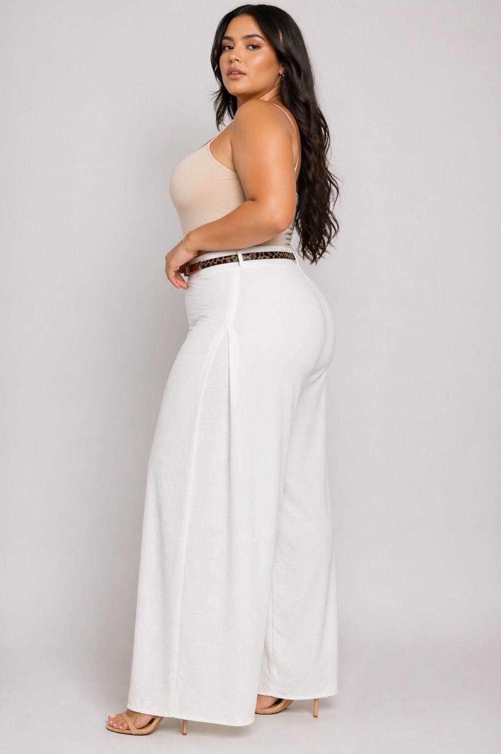 Plus Size Flowy Wide Leg Pant