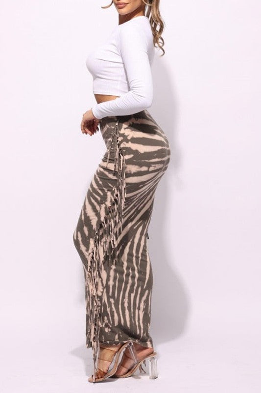 Plus Size Clothing Boho Bliss Tie-Dye Maxi Skirt