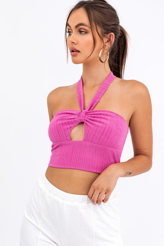 Women's Halter Bandeau Crop Top