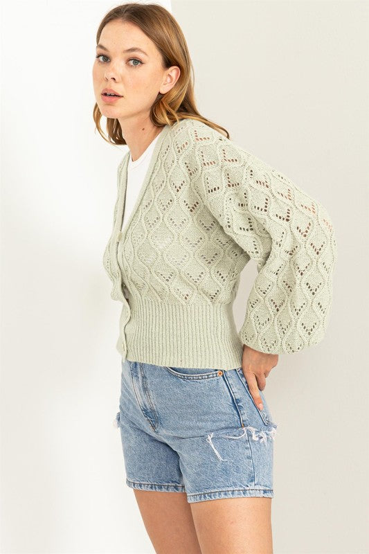 Women's Days Together Pointelle Sweater Cardigan