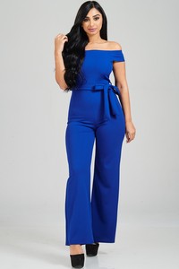 Women's Off The Shoulder Wide Leg Jumpsuit
