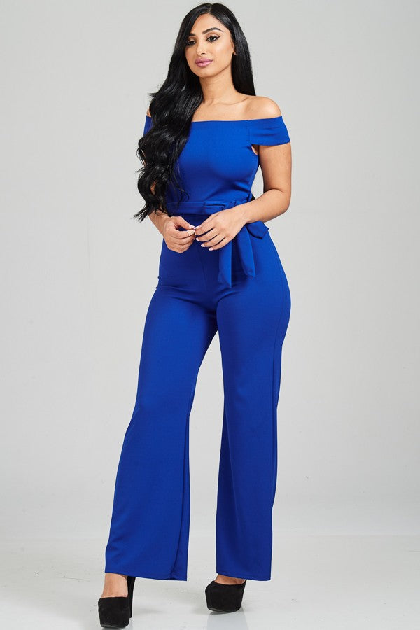 Women's Off The Shoulder Wide Leg Jumpsuit