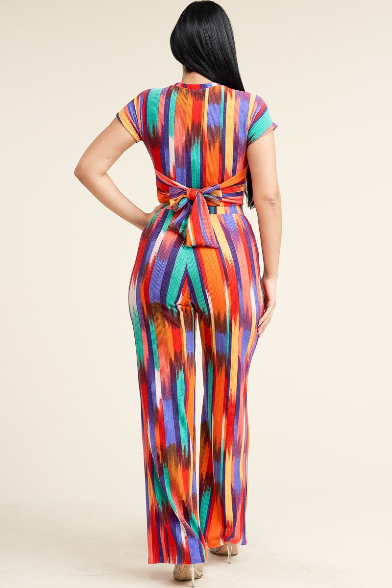 Women's Antenna Print Two Piece Pants Set