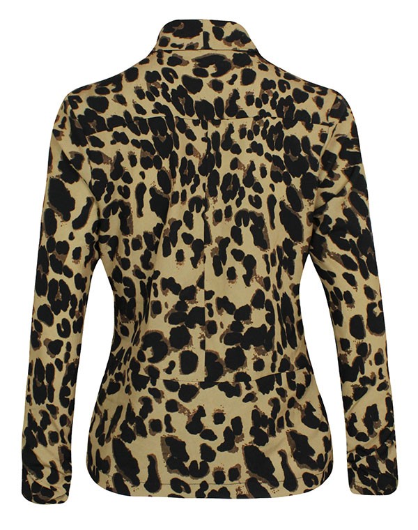 Women's Leopard Print Lightweight Blazer