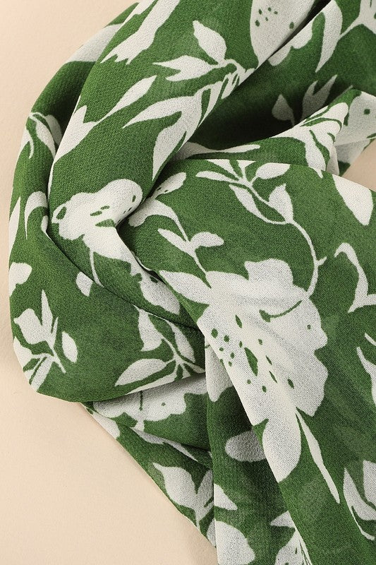 Yellow Floral Print Twisted Headband