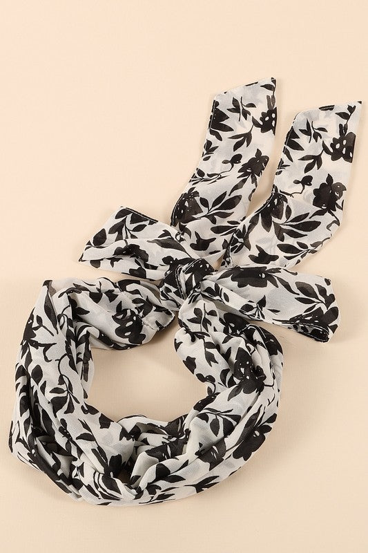 Yellow Floral Print Twisted Headband