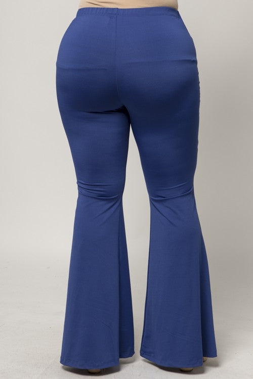 Plus Size Black Bell Bottoms Pants