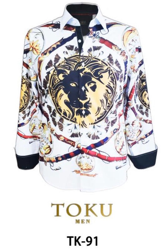 Men's Multi Printed Dress Shirt