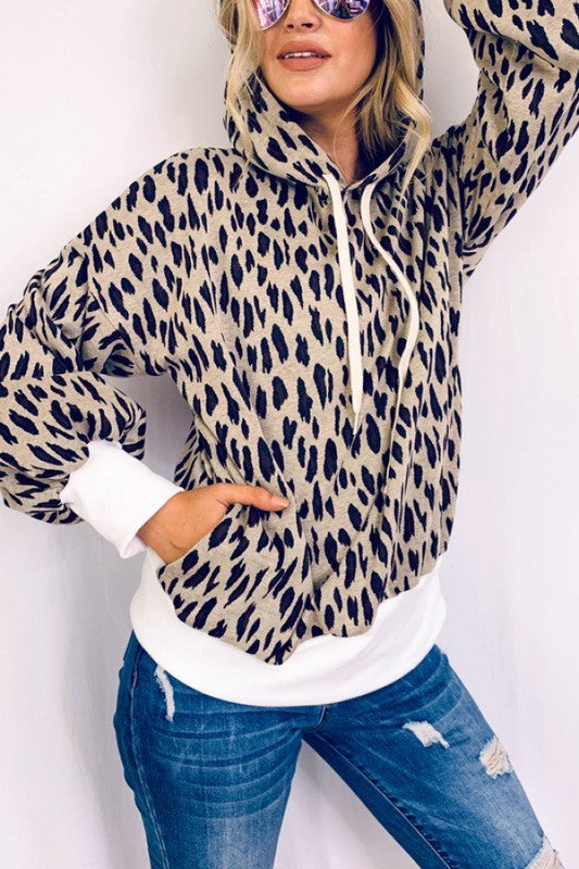 Animal Leopard Printed Casual Hoodie