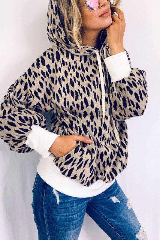 Animal Leopard Printed Casual Hoodie