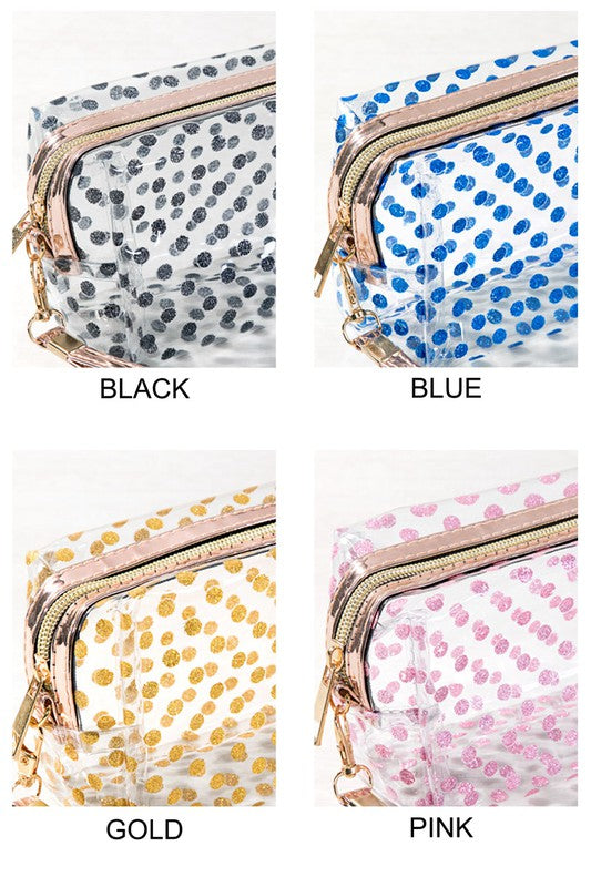 Makeup Glitter Polka Dot Pouch
