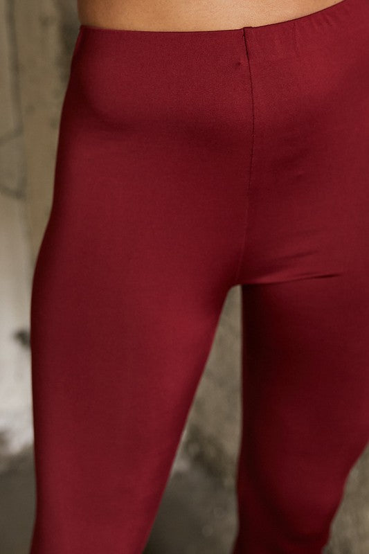 Women's Charcoal Waist Elastic Band Solid Leggings