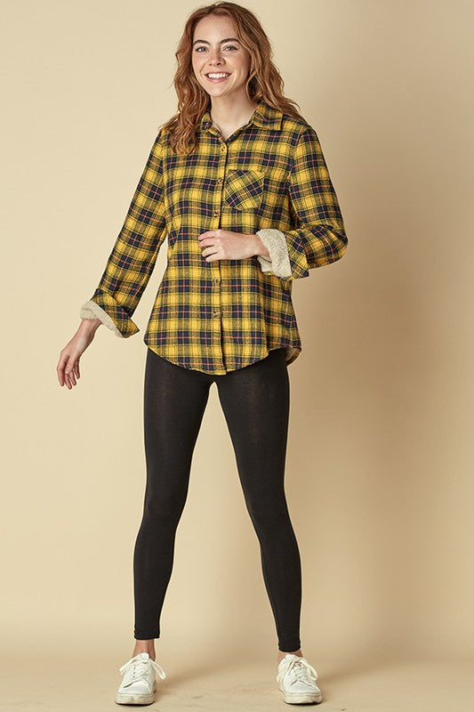 Women's Fleece-lined Flannel Shirt