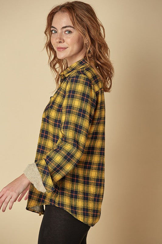Women's Fleece-lined Flannel Shirt