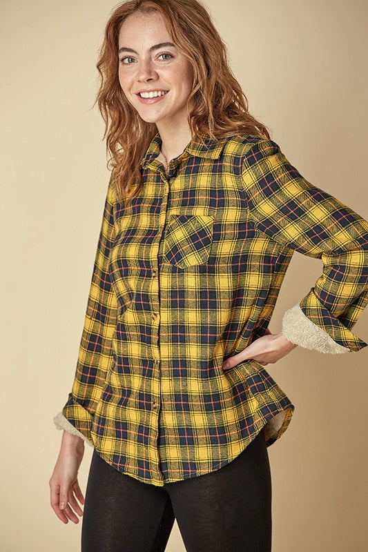 Women's Fleece-lined Flannel Shirt