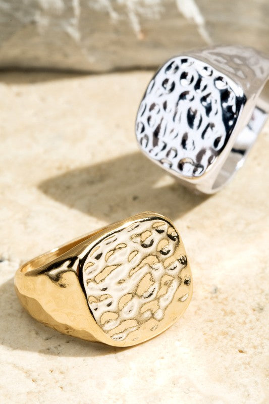 Hammered Metal Ring