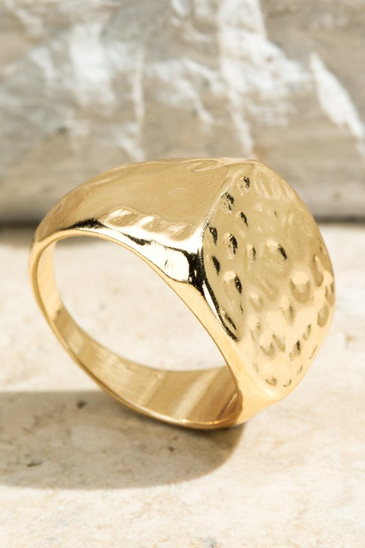 Hammered Metal Ring