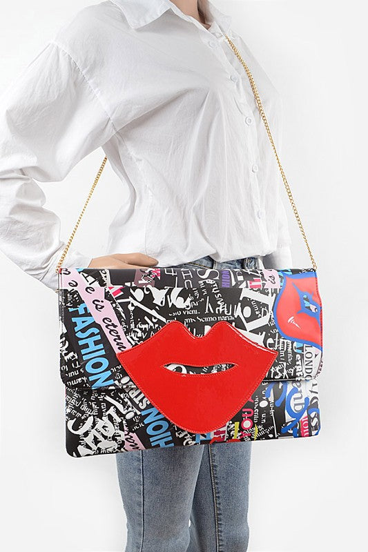 Huge Lip Point Envelope Clutch