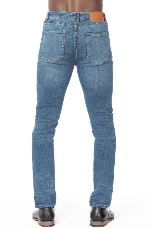 Men's Distressed Taper Denim Jeans