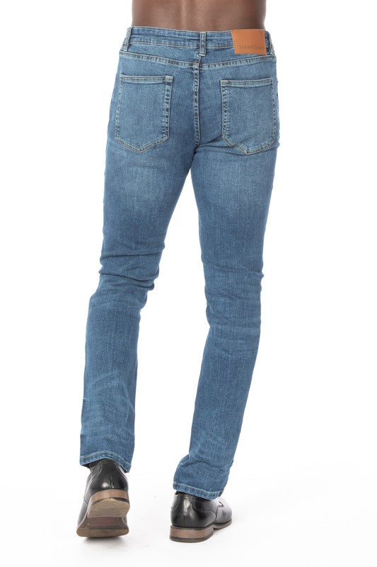 Men's Distressed Taper Denim Jeans