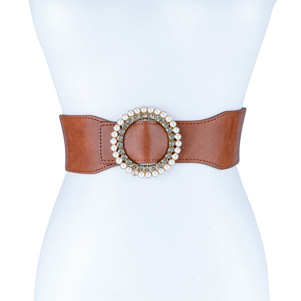 Round Rhinestone Belt