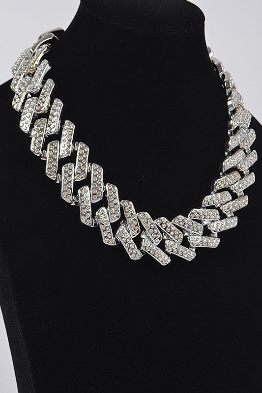 Rhinestone Chain Necklace