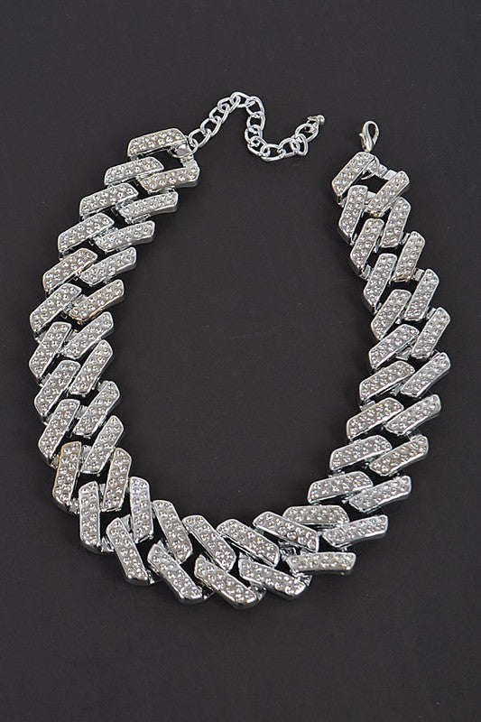 Rhinestone Chain Necklace