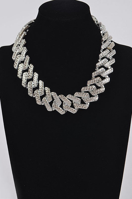Rhinestone Chain Necklace