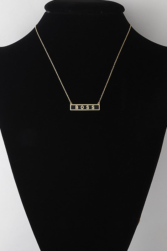 BOSS Bar Pendant Necklace
