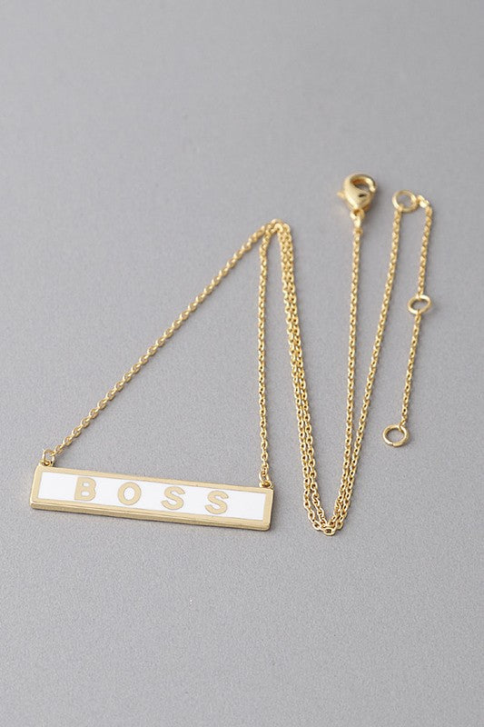 BOSS Bar Pendant Necklace