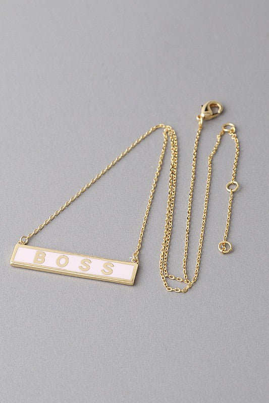 BOSS Bar Pendant Necklace