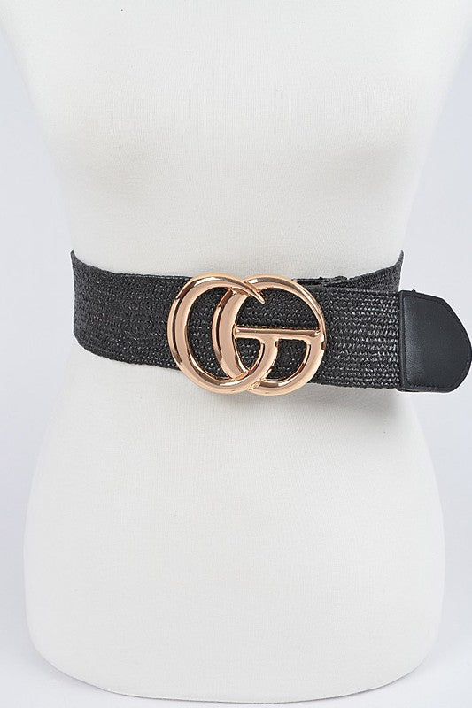 CG Buckle Plus Size Stretch Belt
