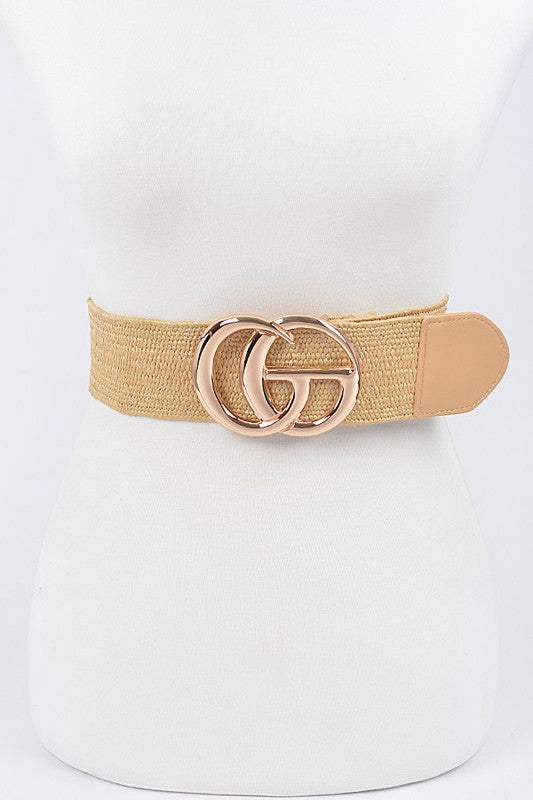 CG Buckle Plus Size Stretch Belt