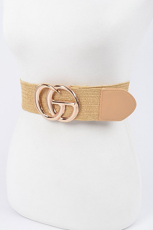 CG Buckle Plus Size Stretch Belt