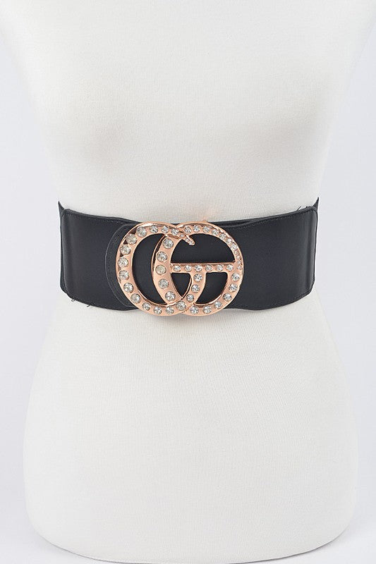 Pearl CG Buckle Plus Size Stretch Belt