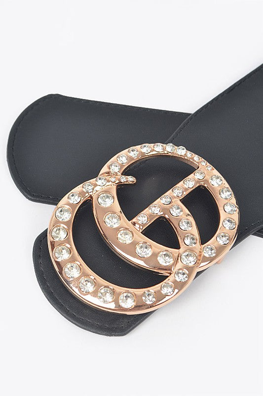Pearl CG Buckle Plus Size Stretch Belt