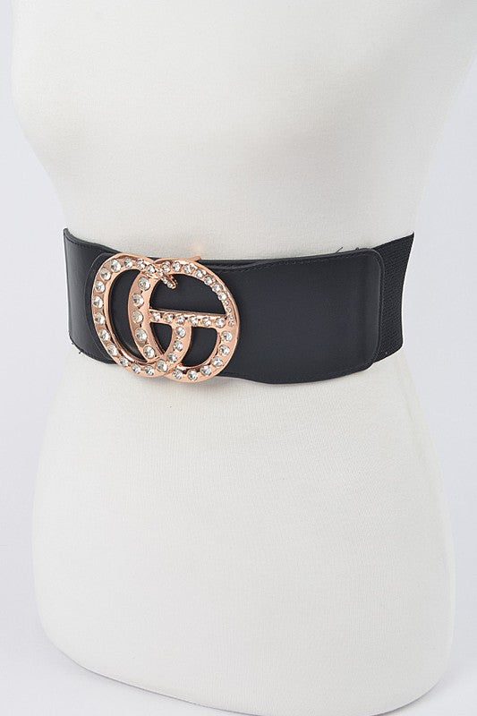 Pearl CG Buckle Plus Size Stretch Belt