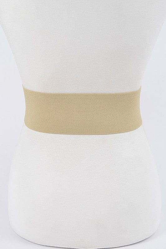 Metal Buckle Plus Size Stretch Waist Belt