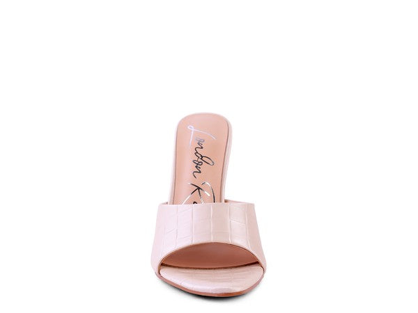 Bottoms Up Pointed High Heel Moon Cut Straps