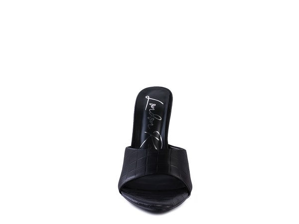 Bottoms Up Pointed High Heel Moon Cut Straps