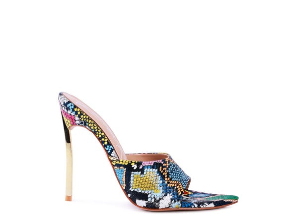 Bottoms Up Pointed High Heel Moon Cut Straps