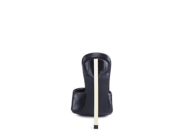 Bottoms Up Pointed High Heel Moon Cut Straps