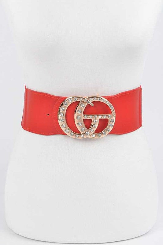 Pearl CG Buckle Plus Size Stretch Belt