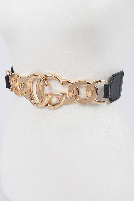 CG Buckle Plus Size Stretch Belt