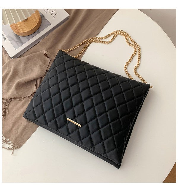 Vegan Leather Crossbody Clutch Handbag