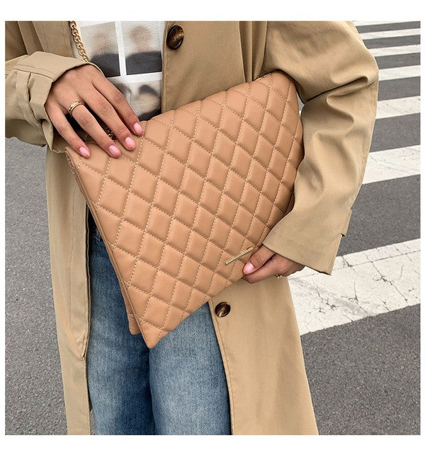 Vegan Leather Crossbody Clutch Handbag