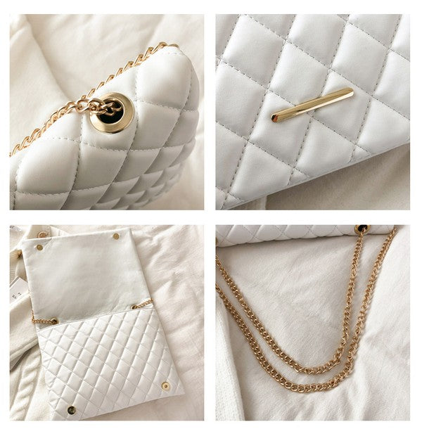 Vegan Leather Crossbody Clutch Handbag