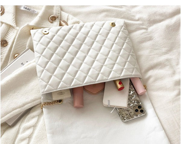 Vegan Leather Crossbody Clutch Handbag