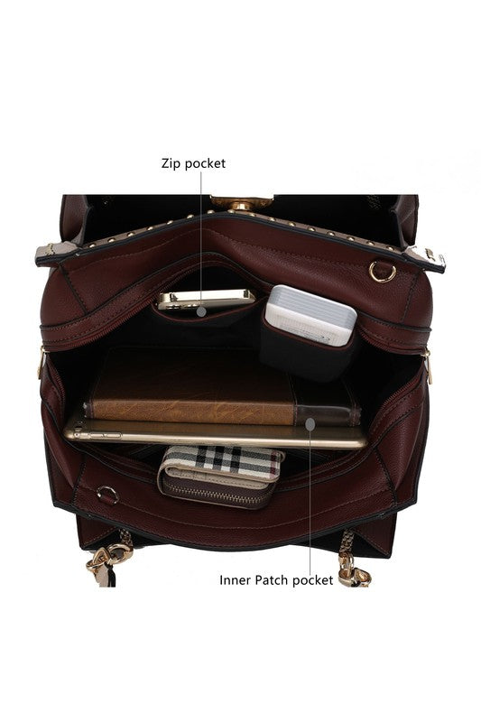 Aubrey Satchel Handbag Crossover by Mia k
