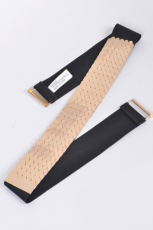 Scale Metal Iconic Elastic Belt